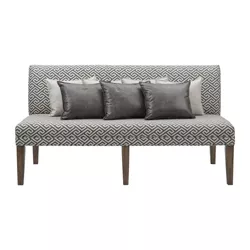Hayward Upholstered Dining Settee Gray - Picket House Furnishings