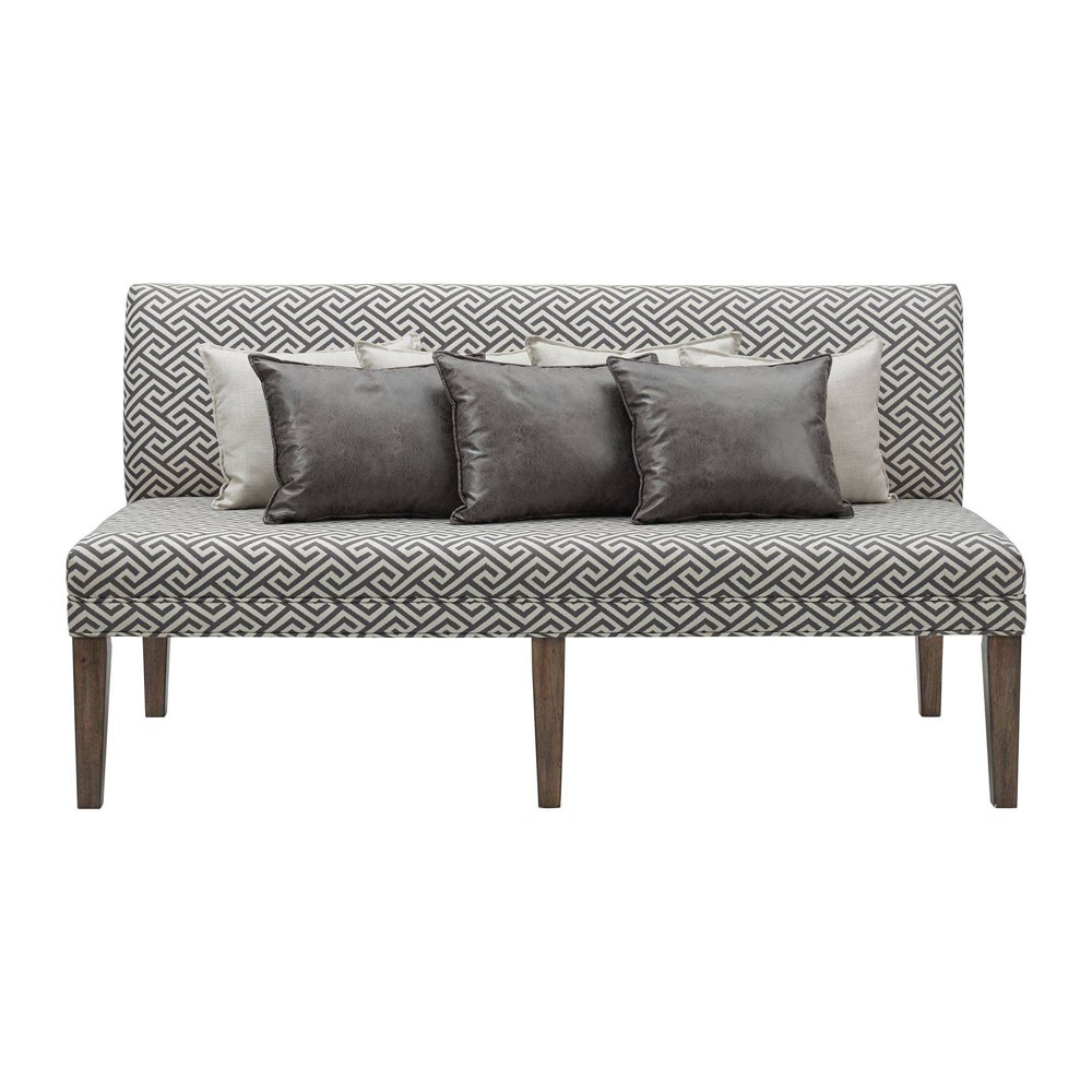 Photos - Other Furniture Hayward Upholstered Dining Settee Gray - Picket House Furnishings