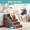 5-Tier Widened Support Pet Stairs, Non-Slip Foldable Dog Steps for Bed & Couch with Removable Cover - 4 of 4