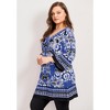 Avenue Women's Plus Size Scarf Print Tunic - 3 of 3