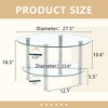 Syemin Round End Table Set Two Layer Coffee Table with Tempered Glass Top for Modern Living Room, Clear, 27.5"*27.5"*16.5" - 3 of 4