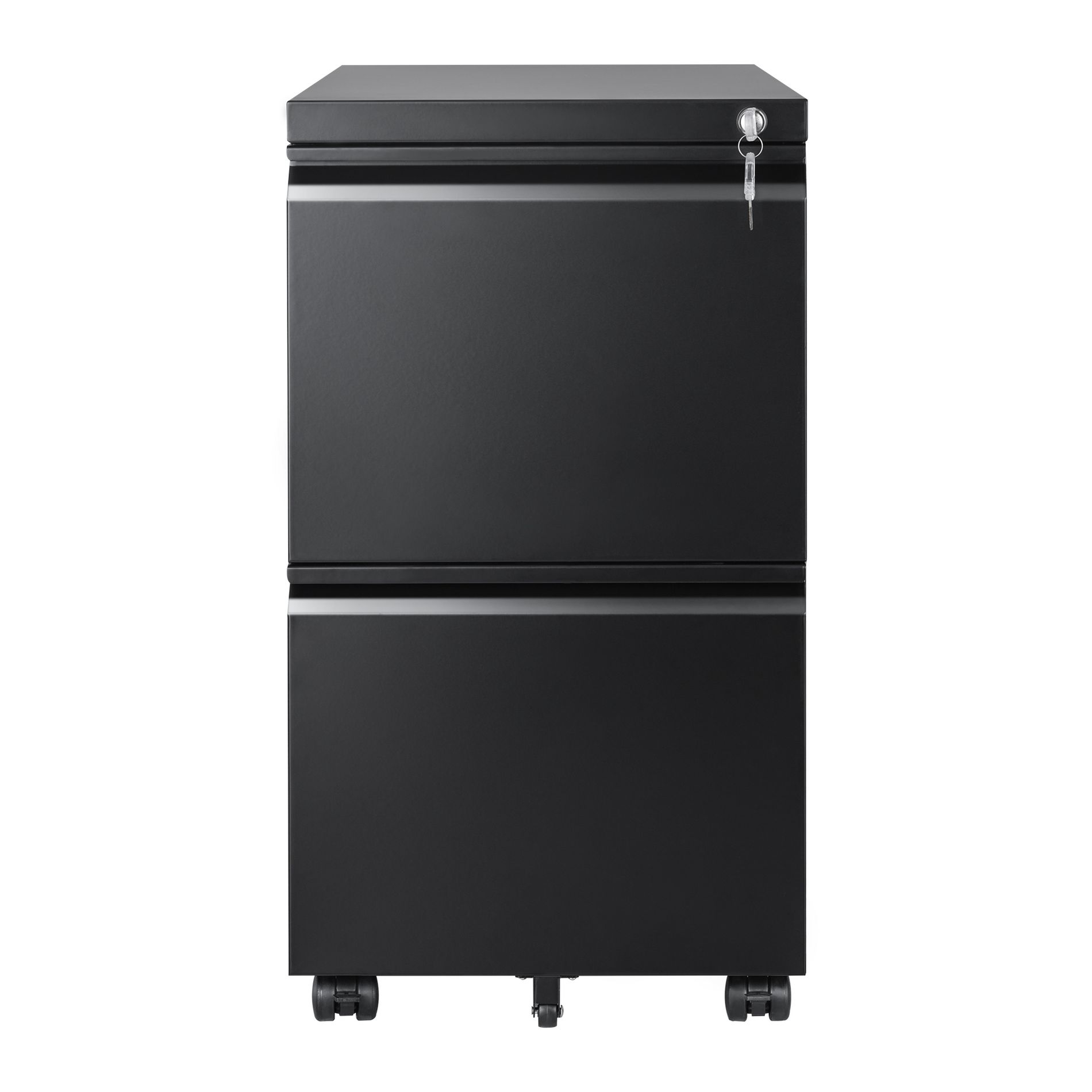 DEXYLLO 2-Drawer Mobile File Cabinet with Lock, Space-Saving Document Organizer Fits Letter/A4/Legal Files