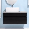 Mshliw 31.5 Inch Floating Bathroom Vanity with Sink, Wall Mounted Cabinet with Drawer and Doors, Vessel Ceramic Sink - 3 of 4