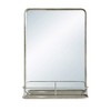 Metal Framed Wall Mirror with Shelf - 3 of 4
