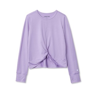 Lands' End Kids Active Long Sleeve Twist Top - 1 of 2