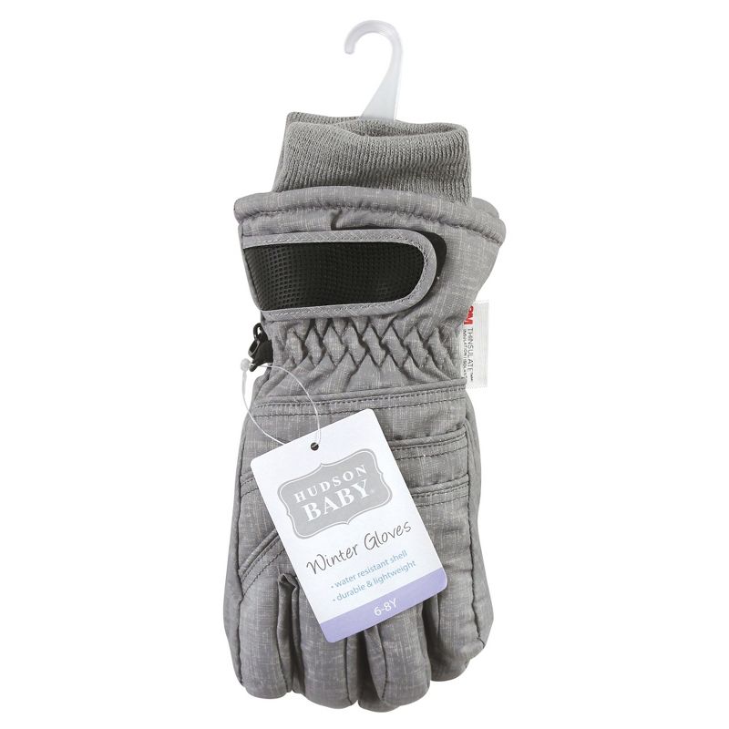 Hudson Baby Unisex Snow Gloves, Heather Gray, 2 of 4