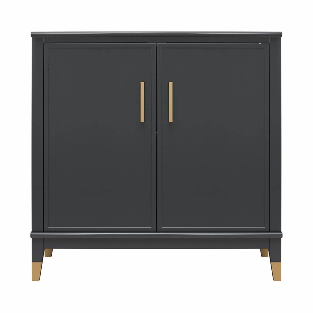 Photos - Dresser / Chests of Drawers Westerleigh 2 Door Accent Cabinet Black - CosmoLiving by Cosmopolitan