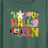 Women's - SpongeBob SquarePants - Happy Halloween Lightweight French Terry Wide Neck Long Sleeve Shirt - 2 of 4