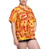 LA LEELA Button Down Shirt Floral Summer Beach Party Blouse Shirt Hawaiian Short Sleeve Vacation Tops Dress Shirts Colorful - 3 of 4