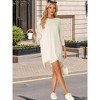 cheibear Women's Knit Loose Fit T-Shirt with Biker Shorts Lounge Sleepwear Pajama Sets - 2 of 4