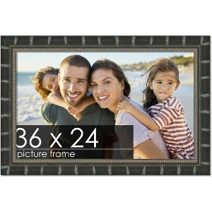 PosterPalooza | 36x24 Modern Bamboo Picture Frame, UV Acrylic, 5 Finishes - 1 of 4