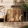 JIONJOY Rustic Burl Wood Nightstand - Farmhouse 3-Drawer Dresser with Gold Metal Handles - 2 of 4