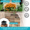 Sunnydaze Indoor/Outdoor Square Acacia Wood Planter Box with Plastic Liner - 3pk - 2 of 4