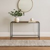 Royal Hampton 48 Inch Console Sofa Table, Artisanal Hammered Antique Bronze Tray Top, Industrial Black Iron Frame - 2 of 4