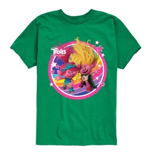 Boys' - Trolls - Poppy and Viva Rainbow Short Sleeve Graphic T-Shirt - 1 of 4