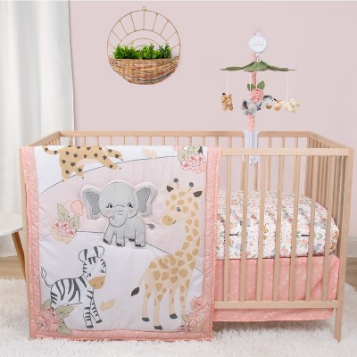 The Peanutshell Wildest Dreams Crib Bedding Set and Mobile - 4 Piece Set