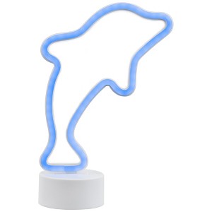 Northlight LED Dolphin Neon Table Light - 10.25" - 1 of 4