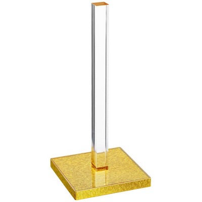 Elegant Acrylic Paper Towel Holder Countertop & Toilet Paper Stand Holder | Perfect as for Kitchen or Bathroom | Rolls up to 12.5‘’ High