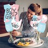 Big Dot of Happiness Baby Gender Reveal - Team Boy or Girl Party Centerpiece Sticks - Showstopper Table Toppers - 35 Pieces - 3 of 4