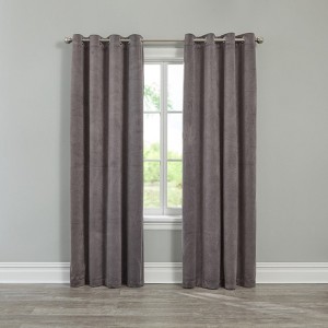 BrylaneHome BH Studio Velvet Grommet Panel - 1 of 3