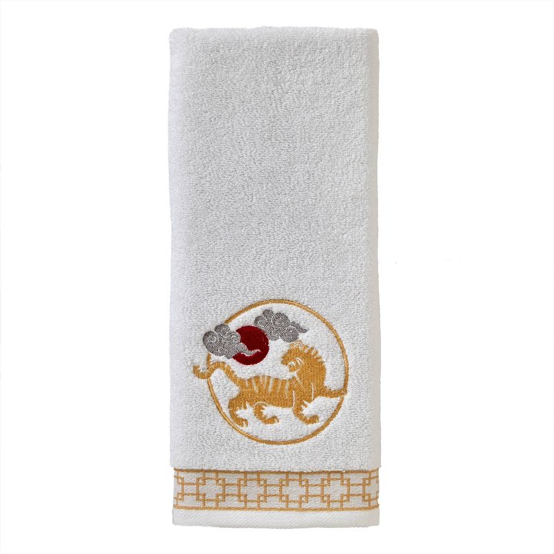 2pc Vern Yip Zodiac Hand Towel Set White - SKL Home, 4 of 8