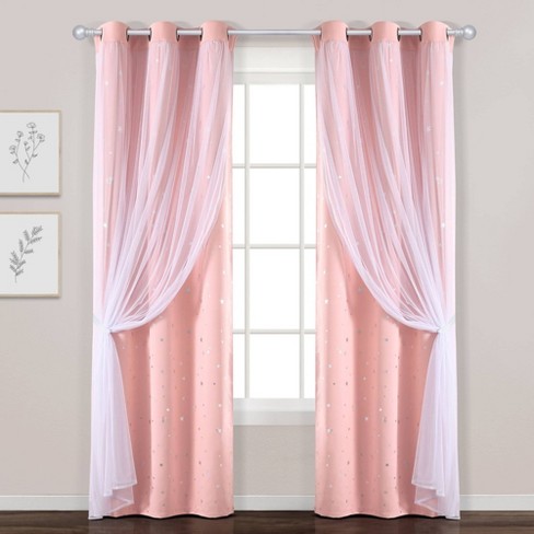 Set Of 2 Insulated Grommet Top Blackout Curtain Panels - Lush Décor : Target