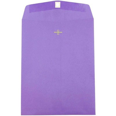 JAM Paper 50pk 10"x13" Open End Catalog Envelopes with Clasp Closure - Purple Recycled