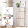 Pellebant 6-drawer Chest Vertical Dresser Storage Tower for Bedroom Steel Frame Wood Top - 4 of 4