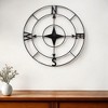HomeRoots Black Metal Compass Shaped Wall Decor - 2 of 4