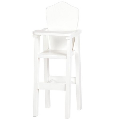 white wooden doll high chair