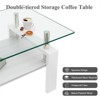 RISOKEYS Rectangle Coffee Table - Tempered Glass Top with MDF Layer, Modern Coffee Table with Storage Shelf for Living Room - 4 of 4