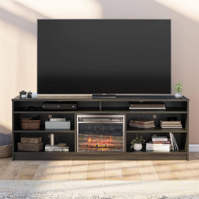 Hartwick Electric Fireplace Insert and 6 Shelves TV Stand for TVs up to 75" - Room & Joy, 3 of 9
