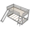 YOOCOZZ Twin Over Twin Low Bunk Bed with Ladder and Slide - 4 of 4