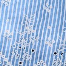 french blue stripe eyelet embroidery