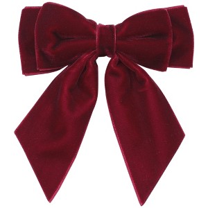 INSPIRE CHIC Women's Velvet Brooch Vintage Bow Pre-Tied Pin Bow Tie One Size - 1 of 4