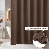 LunaLulinlk Thick Waffle Weave Shower Curtain，Coffee Brown - 3 of 4