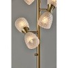 Nina Floor Lamp Antique Brass: Dimmable LED Standing Lamp with Articulating Milk Glass Shades - Adesso - image 2 of 4