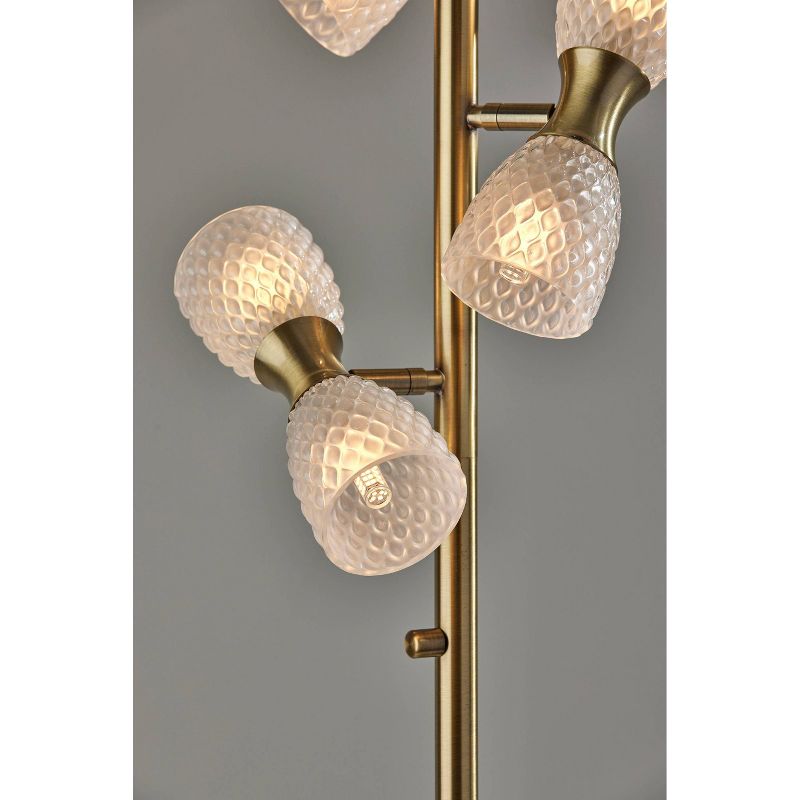 Nina Floor Lamp Antique Brass (Includes LED Light Bulb) - Adesso, 3 of 7
