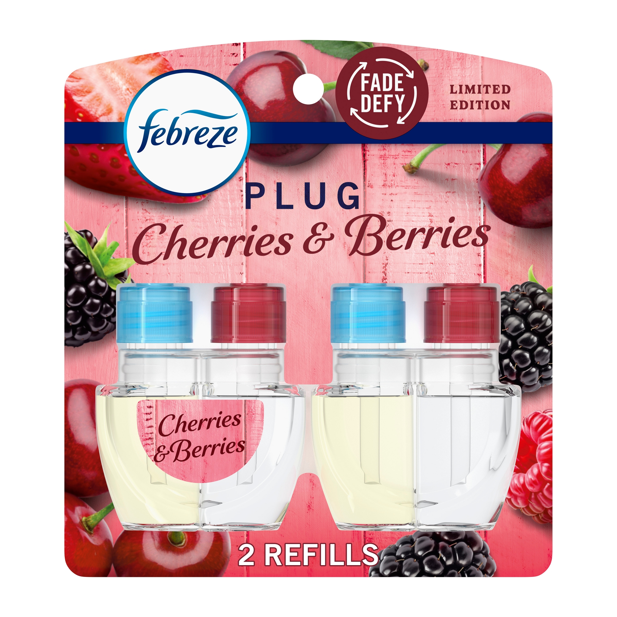 Febreze Plug Dual Air Freshener Refills - Cherries & Berries - 2ct