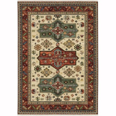 Oriental Weavers Lilihan 8022R Red/ Multi Indoor Area Rug - 5'3" x 7'6"