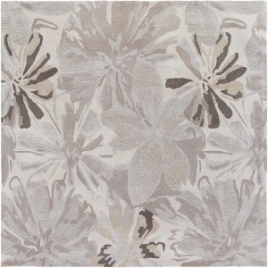 Hauteloom Ilfeld Athena Gray Floral Wool Rug - 1 of 4