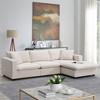 TIRAMISUBEST 90"/101" Sectional Sofa Modular L Shape Striped Chenille Sectional Ottoman and Throw Pillows Living Room- 5 Seat/ 4 Seat - 2 of 4