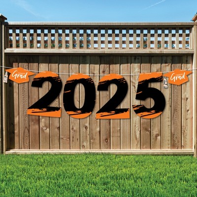 Big Dot of Happiness Orange Grad - Best is Yet to Come - Large Orange Graduation Party Decorations - 2025 - Outdoor Letter Banner