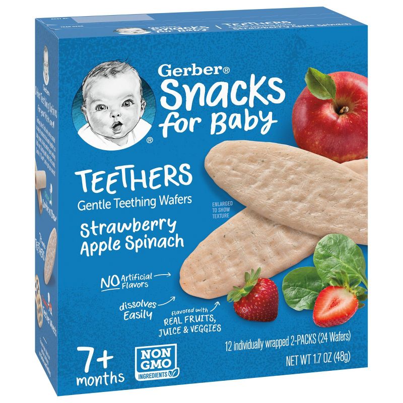 Gerber Teethers Strawberry Apple Spinach - 12ct/1.7oz Total, 3 of 13