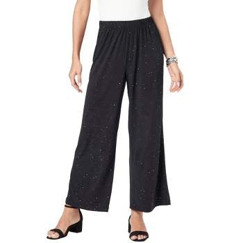 Ellos Women's Plus Size Linen Blend Drawstring Pants, 16 - Navy : Target