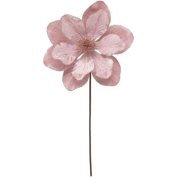Northlight 20.75 Pink Feather Peony Artificial Christmas Floral Pick