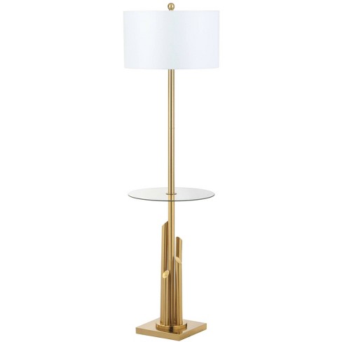 61" Ambrosio Lamp Side Brass/gold (includes Cfl Light Bulb) - Safavieh : Target
