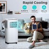 8,000 BTU Portable AC, 3-in-1 Unit with 4 Modes, Timer, LED Display, Remote & Install Kit, for Bedroom/Living Room/Office, White. - 4 of 4