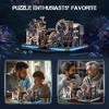ROBOTIME 3D Puzzle, Spaceport and Night City Model Kit Unique Holiday Gifts with Exquisite Accessories for Kids Adults, White, 11.97"*8.98"*5.9" - 2 of 4