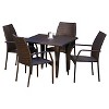 Canoga 5pc Wicker Patio Dining Set - Brown - Christopher Knight Home - image 2 of 4